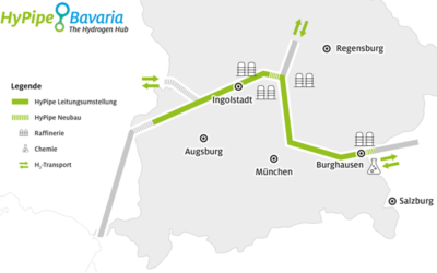 Beschleunigung statt Verzögerung des H2-Netzaufbaus in Bayern