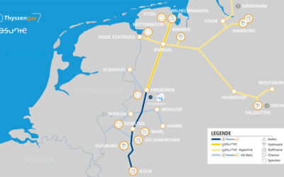 Gasunie und Thyssengas schaffen Nord-Süd-Korridor für Wasserstoff