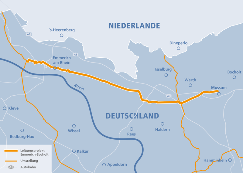 Regionaler Wasserstofftransport: H2-Leitung zwischen Emmerich und Bocholt