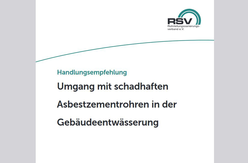 RSV: Handlungsempfehlung für den Umgang mit schadhaften AZ-Rohren