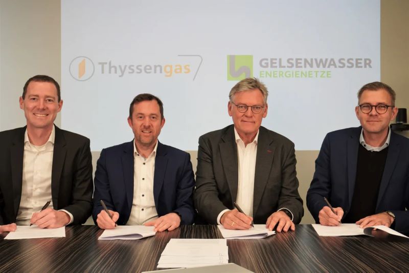 H2-Kooperation: Thyssengas und Gelsenwasser unterzeichnen Absichtserklärungen zu Anbindung von großem Netzgebiet in NRW